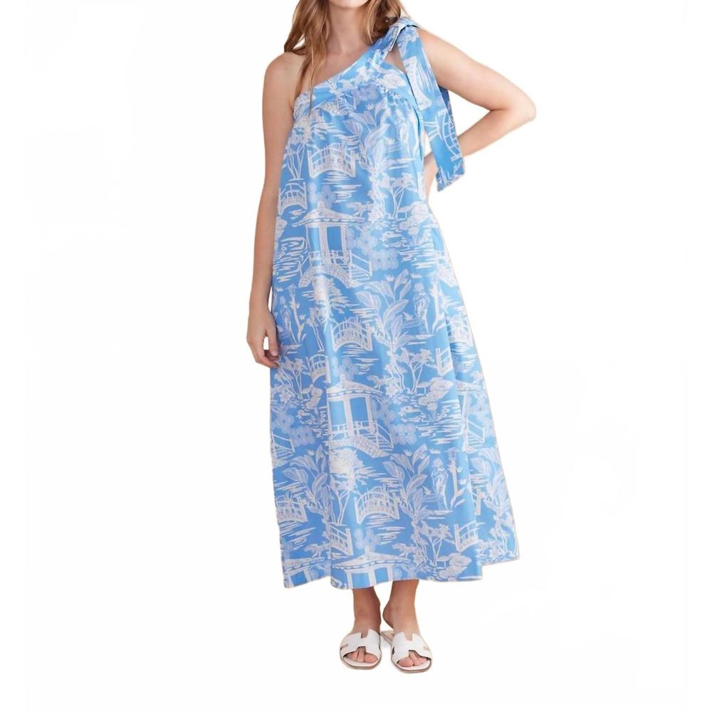 NEW DOUBLE A juliette maxi dress in sky pagoda
